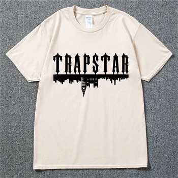 Trapstar London IT ' s SECRET Марковите Тениски Мъжки Модни всеки ден С Къс Ръкав Свободни Големи Върхове С Кръгло Деколте Памучен Дишаща Тениска