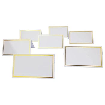 Картички за сватби Опаковка от 100 именни карти премиум-клас за маса с рамка от златно фолио 2X4 инча, за всеки случай