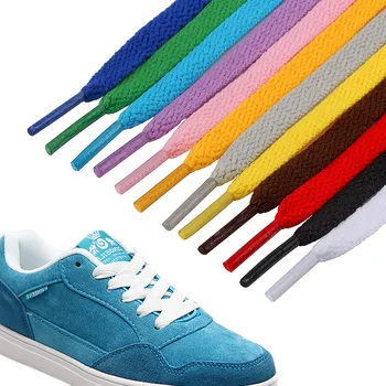 1 чифт Цветни Връзки За обувки, Маратонки, Плоски Връзки За обувки, Ботуши, Връзки за обувки, Шнурове за спортни обувки, Лента на Връзки за Обувки-110 см