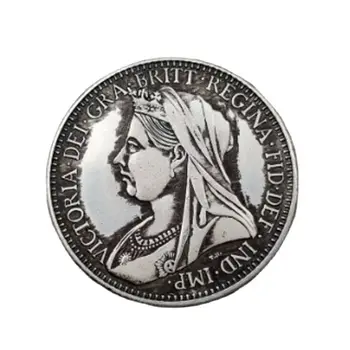 1951 Елизабет Монети На Британската Кралица На Кон Монета С Меч Рицар Монета Декорация На Дома, Айде Колекция От Монети Занаяти