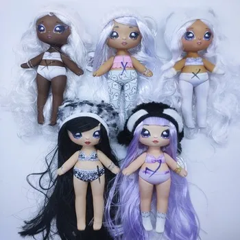 1бр 4 кукла-изненада за трансплантация на коса и обличане на кукли nanana dongcheng утре Колекция