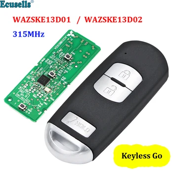 2 + 1/3 Бутона 315 Mhz Бесключевой Умно Дистанционно Ключодържател за Mazda 3 CX-3 CX-5 M3 5 Дрс FCC WAZSKE13D02 WAZSKE13D01 с Малък ключ