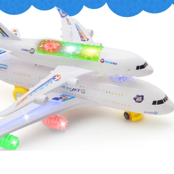 2 Етажа, 43 см Пластмаса Airbus A330 Модел Самолет Електрическа Flash light Звукова Играчка Модел Самолет Самолет Играчки за Деца, Подарък