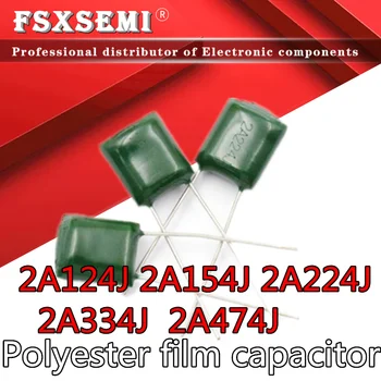 20pcs Полиестер филмът кондензатор 2A 100V 120nF 150nF 220nF 330nF 470nF 2A124J 2A154J 2A224J 2A334J 2A474J