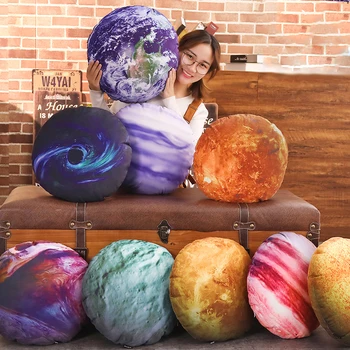 3D Планета Възглавница Слънчева Система, Слънцето, Луната на Земята Декоративна Възглавница за Детска Стая с Разтегателен диван Възглавница Подарък за Момче на Слънцето, Луната на Земята