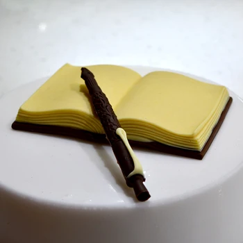 3D Силиконова Форма За празни приказки, Инструменти За Украса на Торта, Дръжка и Форма на Книга, Форма За Направата на Сапуни Ръчно изработени, Шоколад, шоколадови Бонбони