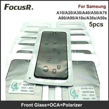 5 бр. Оригинално Предно Външно Стъкло за екран от фолио с поляризация ОСА За Samsung A10 A10S A20 A30 A40 A50 A70 A80 A90 A30S A50S