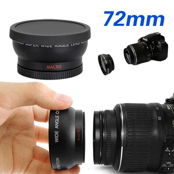 72 мм 0.45 X Супер Макро Широкоъгълен Рибешко Око макросъемка Обектив за Canon, NIKON, Sony, PENTAX DSLR DV SLR Камера 72 ММ резба на обектива
