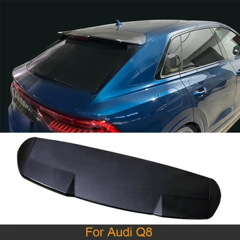 ABS въглеродни влакна Вид на Задното Стъкло, Спойлер на Покрива Броня за Audi Q8 2019 2020 2021 Кола Отзад на Багажника Спойлер на Покрива Крило ABS Сиво