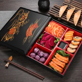 Bento Box В Японски Стил Обяд-Апарати За Ориз за Суши Кетъринг Преносим Контейнер За Съхранение на Хранителни Продукти за Домашен Пикник Кухня Студентски Подарък