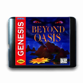 Beyond the Oasis 2 за 16-битова игра на карти Sega MD за Mega Drive за игралната конзола Genesis US PAL Версия