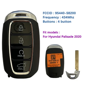 CN020166 Оригинален 4-ключ smart ключ За Hyundai Palisade 2020 Истински дистанционно управление с 433 Mhz FCCID 95440-S8200 HITAG 3 47 Чип