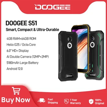 DOOGEE S51 Здрав Телефон с 4 + GB 64 GB 6,0 