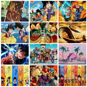 Dragon Ball Пъзели Японски Аниме Рисунка Goku Пъзел Детски Образователни Играчки, Ръчно Изработени Подаръци, Декорация На Дома Занаяти