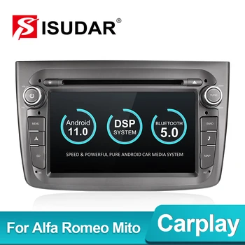 Isudar PX6 1 Din Android 11 Автомобилен Мултимедиен плеър За Alfa Romeo Mito 2008-CANBUS Авто Радио Шестиядерный Видео DVD GPS Система DVR