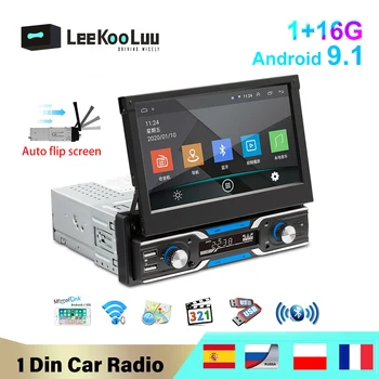 LeeKooLuu 1 Din Android 9,1 Авто Радио 7 