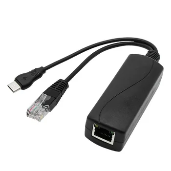 POE Сплитер 5 POE USB Tpye-C Мощност на Ethernet 48 До 5 Активен POE Сплитер Micro USB Tpye-C Конектор за Raspberry Pi