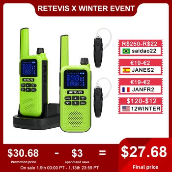 Retevis RA619 Преносима радиостанция, Акумулаторна батерия Двупосочен Радио PMR за Motorola Bluetooth-Съвместими радиостанции за лов
