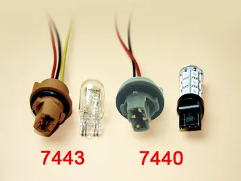 Skuer 2 елемента T20 led изход 7440 7443 led лампа притежателя адаптер конектор лампи Теглене на Кабели адаптер Гнездо паркинг страничната светлина