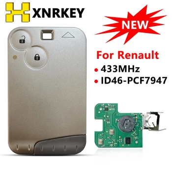 XNRKEY 2 Бутона Смарт карти на Вторичния пазар/Оригинал PCF7947 433 Mhz за Renault Laguna 2001-2006 Калъф за ключ дистанционно