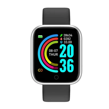 Y68S Смарт Часовници За Мъже 2022 Smartwatch на Сърдечния Ритъм Уреди За Измерване на Кръвното Налягане, Съня, за Проследяване Движението на Мониторинг Смарт Гривна за IOS и Android