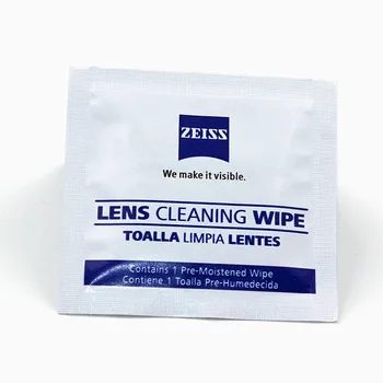 Zeiss Предварително навлажнени кърпички за почистване на лещи за очила, слънчеви очила, обективи на фотоапарати, салфетки за почистване на дрехи, опаковки по 20 карата