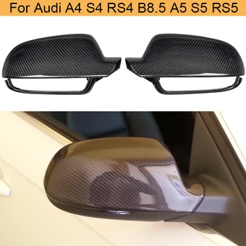 Автомобилни Капаци Огледала за обратно виждане за Audi A4 S4 RS4 B8.5 2012-2015 A5, S5 RS5 2009-2015 Капаци на Огледалата от Въглеродни влакна, за Подмяна на