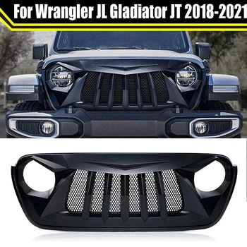 Автомобилни Модифицирани Решетки Raptor За Jeep Wrangler JL Gladiator JT 2018-2021 Предните Състезания Капак, Предната Решетка, Мрежа Броня Капак на Кутията