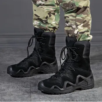 Армейските Фенове На Тактически Обувки Мъжки Външни Непромокаеми Ботуши Високи Маратонки, Ниски Спортни Военни Армейските Обувки 39 46 Размер