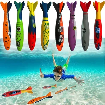 Годишен Подводно Гмуркане Торпеда Бандити Забавни Водни Игри на Акула Плъзгащи Октопод Пръчки За Гмуркане Тренировъчен Комплект за Момчета и Момичета
