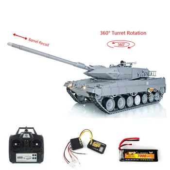 Една седалка, всички метални Rc Танк 1/16 По Поръчка Немски Leopard 2A6 Дистанционно Управление Боен Танк Модел Имитация на Звука Лек Дим THZH1419-SMT1