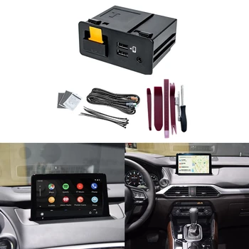 За Apple Carplay Android Авто USB Aux Адаптер Hub Kit за Mazda Mazda 2 3 Mazda 6 CX-3 CX-5 MX5 TK78-66-9U0C