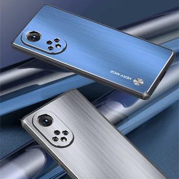 За Huawei Honor 50 Pro Калъф От Полиран Метал + TPU Помещение Пълен Защитен Модерен Бизнес Калъфи За Телефони Honor 50 SE