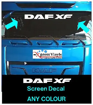 За стикери на предното стъкло DAF XF, на екрана на камион даф или на козирка на ВСЕКИ ЦВЯТ