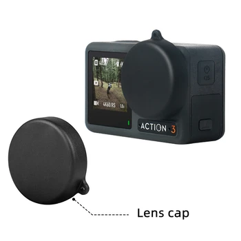 Защитна Капачка за Обектива екшън-камера, Черна Капак За фотоапарата DJI Action 3, Прахозащитен Аксесоари
