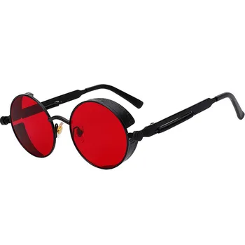 Класически Готически Слънчеви Очила В Стил Steampunk, Слънчеви Очила За Мъже И Жени, Маркови Дизайнерски Реколта Кръгли Очила, Модни Очила За Шофиране, UV400