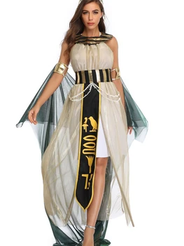 Костюми За Хелоуин Древен Египет, Египетски, Гръцки Мъжки Бог Cosplay Костюм Древногръцки Дамски Кралица На Красотата Халат Cosplay Облекло