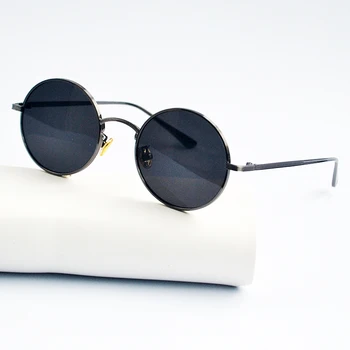 Кръгли Очила Дамски Слънчеви Очила за Мъже 2022 Луксозни Vintage Слънчеви Очила в Малка Рамка Ретро Дизайн Zonnebril Dames UV400 