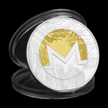 Монеро Монета Криптовалюта Монета Физическа Крипто Са Подбрани Подарък Сребърно Покритие Монета Възпоменателна Монета