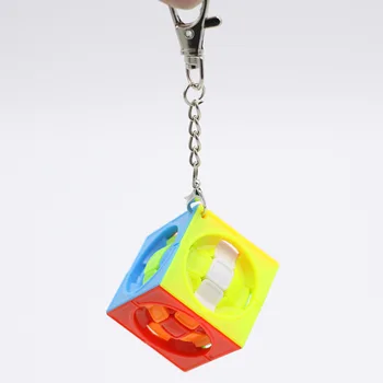 Нови Магически Кубчета Ключодържател 3,5 СМ топка куб може да се върти Магически Кубчета Висулка Обрат Пъзели, Играчки за Деца, Подарък Магически Куб