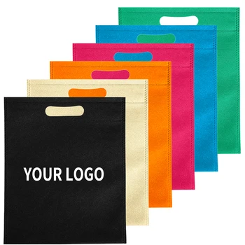 Обичай пазарски чанти цветове, лого дизайн, с дръжки от Нетъкан подарък пакети Бизнес клиенти плоски джобове (такса за печатане не е включено)