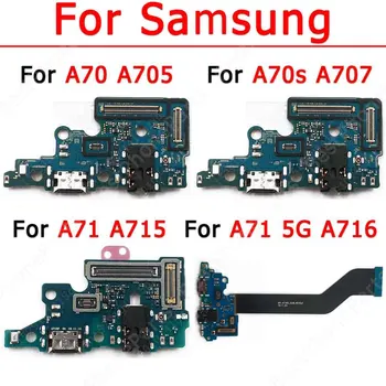 Първоначалната Такса Usb За Зареждане Samsung Galaxy A70 A70s A71 5G Порт кабел за зареждане Плоча на Пхб в Док-Конектор Гъвкав Кабел, Резервни Части