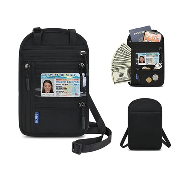 Пътен Маточната Портфейл, чанта за Носене, с Титуляр RFID ID, Органайзер За Кредитни Карти, Чанта За Документи Чанта За Карти, Открит Универсален ГОРЕЩ