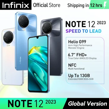 * Световна премиера * infinix Note 12 2023 4G NFC Смартфон 8/128 GB Хелио G99 6-нм процесор 6,7 FHD + AMOLED Дисплей на Мобилен телефон