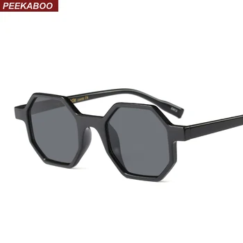 Слънчеви очила Peekaboo octagon дамски маркови дизайнерски реколта мулти фасетиран черни, кафяви, червени малки слънчеви очила женски мъжки uv400