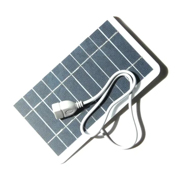 Слънчеви панели сила на модула ПВ висока ефективност на слънчевите панели 2 вата 5 волта гъвкава с кабел 50км за мобилен телефон