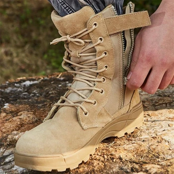 Тактически Обувки на дантела-за Мъже и Жени, Туристически Обувки, Мъжки Армейските Обувки в стил Милитари, Мъжки Армейските Обувки за Пустинята, Лодки, Безопасна Работна Обувки