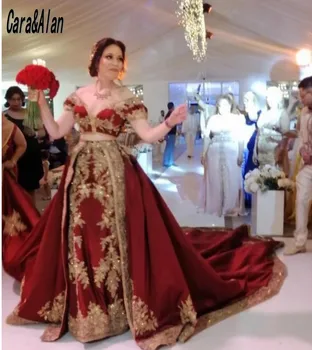 Традиционен тунизийски халат de soirée de mariage, Арабски, От Две части, Бордо Вечерни Рокли С Аппликацией, Дамски Панталони, Рокли За Абитуриентски бал, Съоръжения